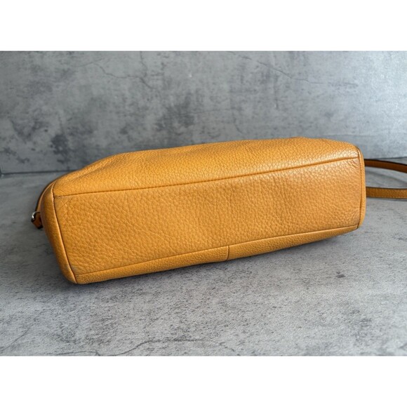 Auth COACH SMALL KELSEY SATCHEL IN PEBBLE LEATHER (F36675) MUSTARD Crossbody Bag - Picture 7 of 10